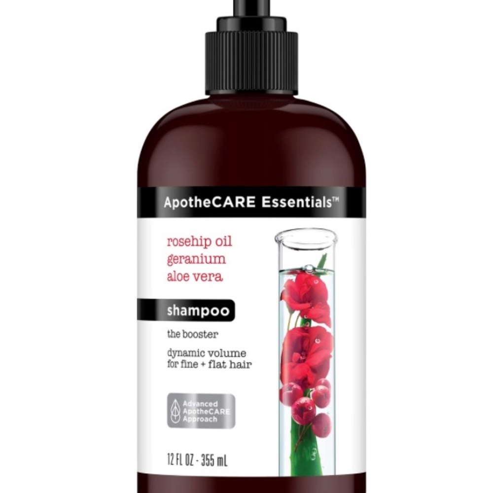 (2) 12 oz ApotheCARE Essentials Shampoo Rosehip Oil 1 Shampoo & 1 Conditioner